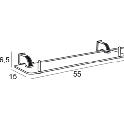 Repisa serie CARMEN acabado cromo + Swarovski blanco - Imagen 2