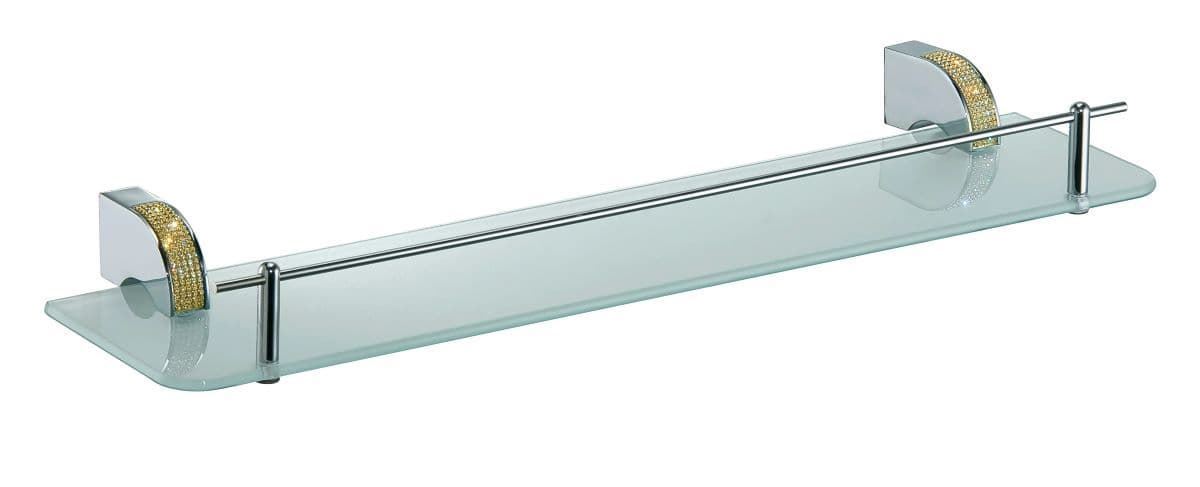 Repisa serie CARMEN acabado cromo + Swarovski oro - Imagen 1