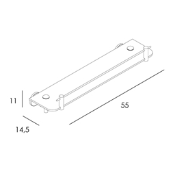 Repisa serie NOA acabado cromo - Imagen 2