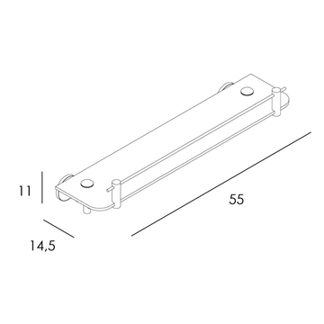 Repisa serie NOA acabado negro mate - Imagen 2