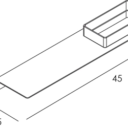 Repisa serie SLIM acabado inox cepillado - Imagen 2