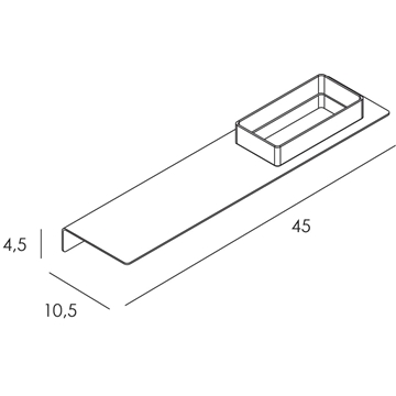 Repisa serie SLIM acabado inox cepillado - Imagen 2
