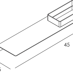 Repisa serie SLIM acabado verde reseda - Imagen 2