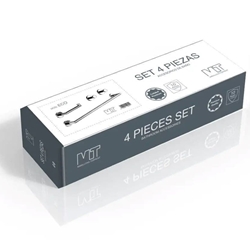 Set 4 piezas accesorios de baño serie ECO acabado pulido brillo - Imagen 1