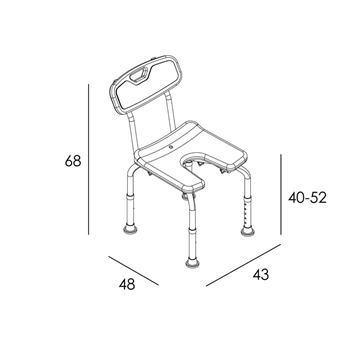 Silla de ducha acabado blanco - Imagen 2