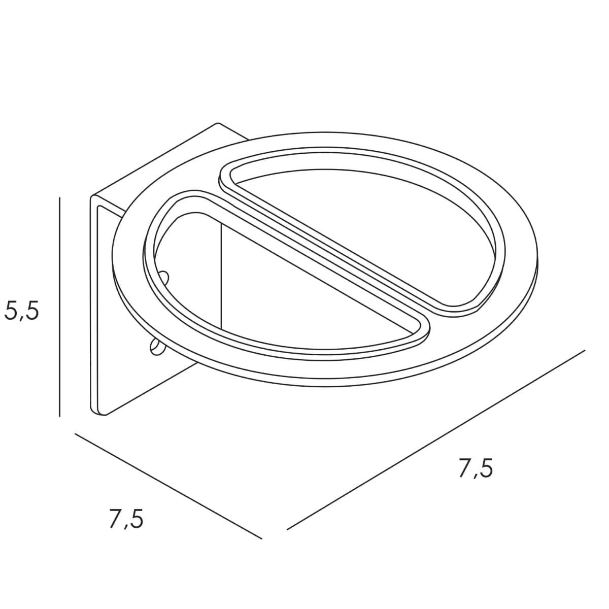 Soporte plancha a pared acabado negro mate - Imagen 2