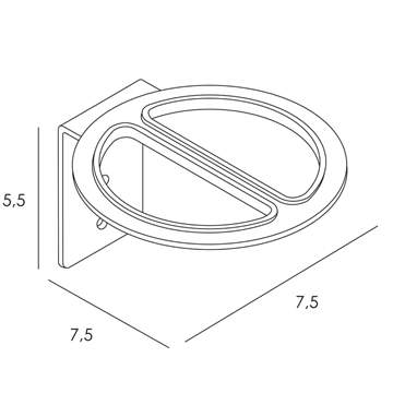 Soporte plancha a pared acabado negro mate - Imagen 2