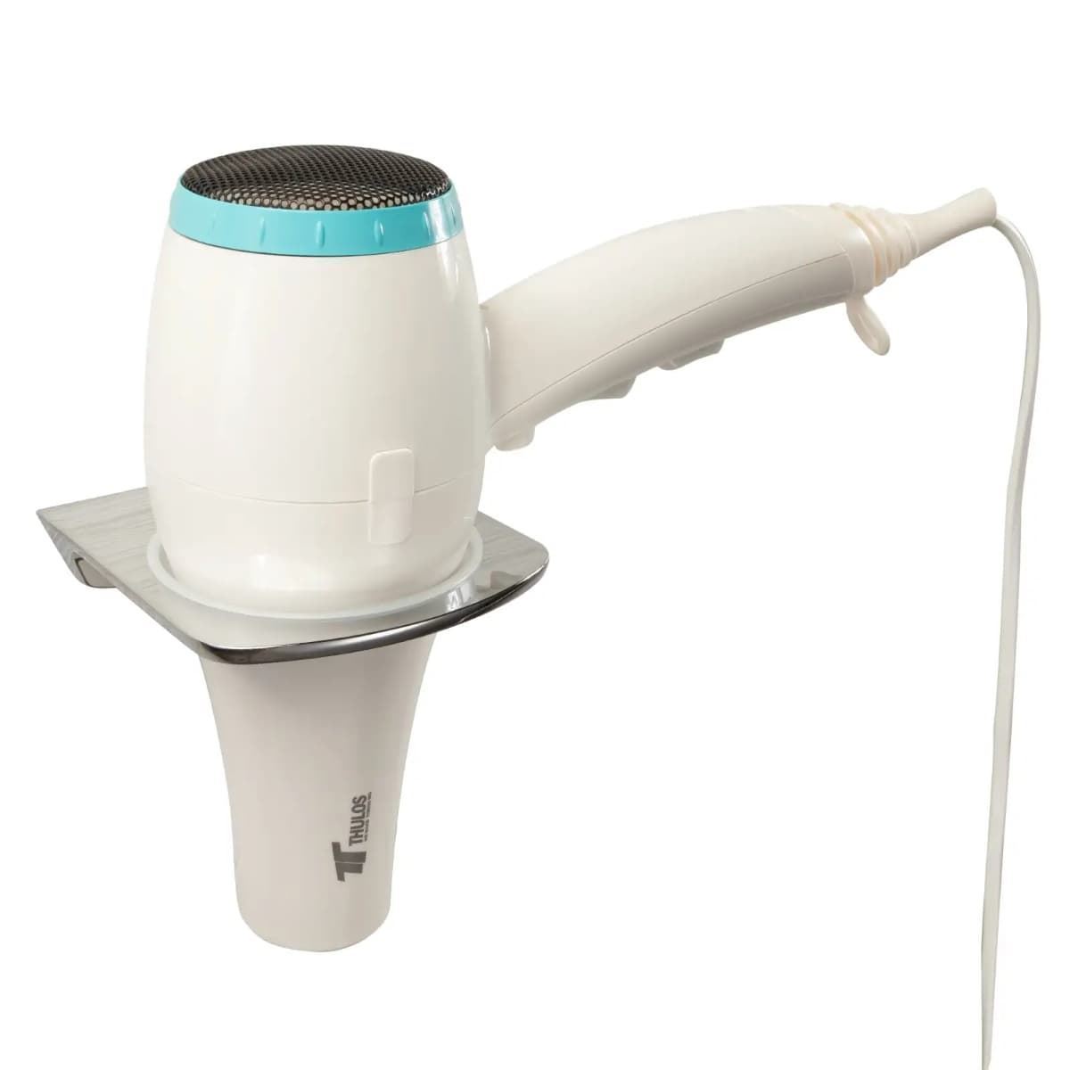 Soporte secador a pared acabado cromo - Imagen 1