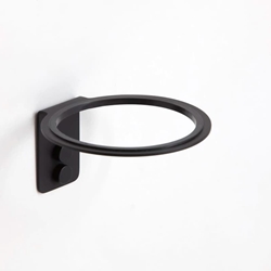 Soporte secador a pared acabado negro mate - Imagen 1