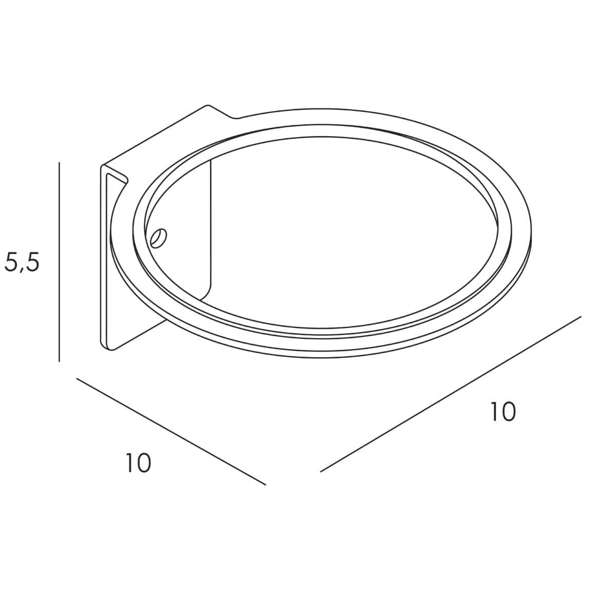 Soporte secador a pared acabado pulido brillo - Imagen 2