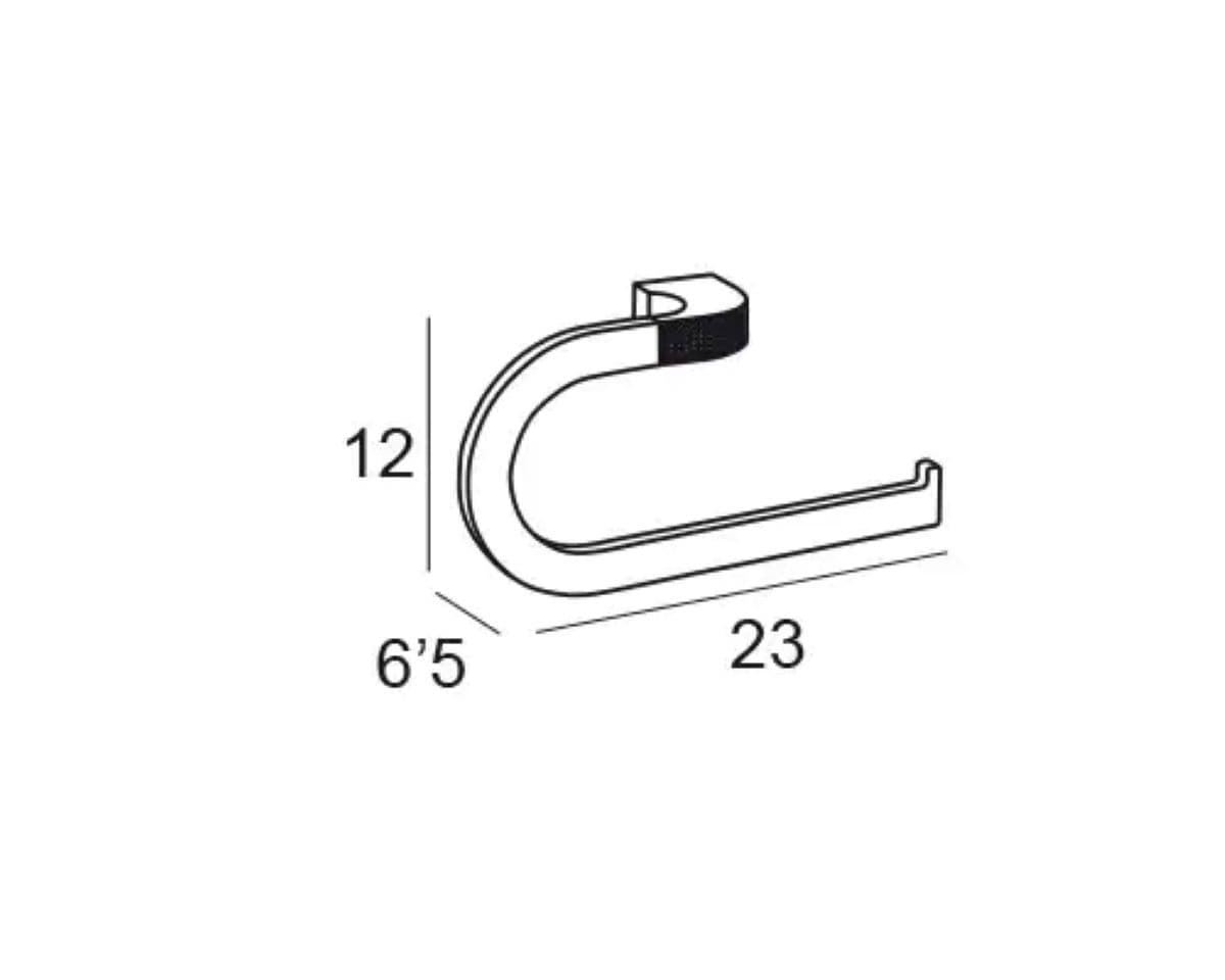 Toallero anilla grande serie CARMEN acabado cromo + Swarovski blanco - Imagen 2