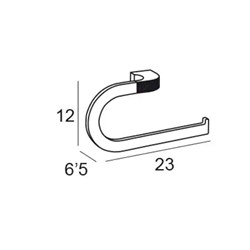 Toallero anilla grande serie CARMEN acabado cromo + Swarovski blanco - Imagen 2