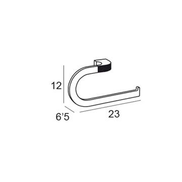 Toallero anilla grande serie CARMEN acabado cromo + Swarovski oro - Imagen 2