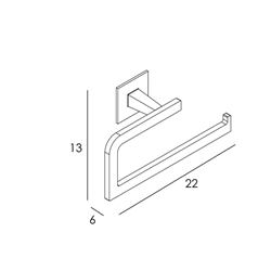 Toallero anilla grande serie SINTOR acabado cromo - Imagen 2