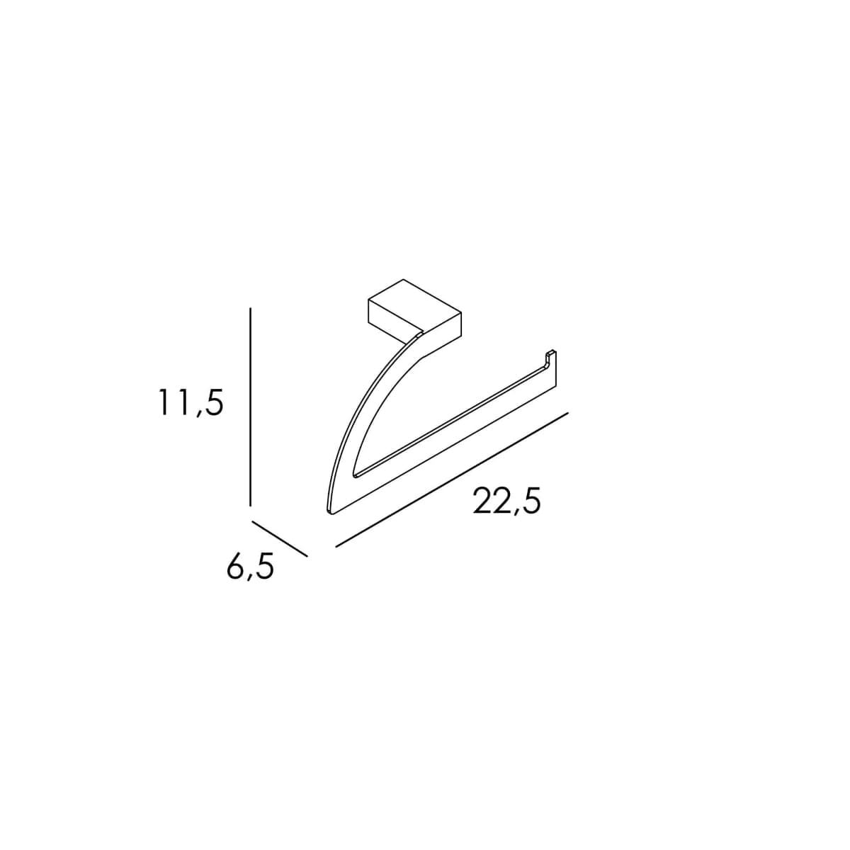 Toallero anilla modelo LUXOR acabado cromo - Imagen 2