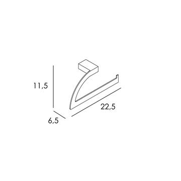 Toallero anilla modelo LUXOR acabado cromo - Imagen 2