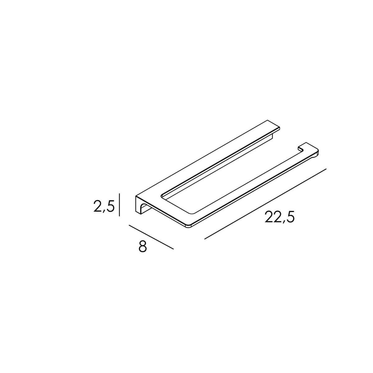 Toallero anilla modelo NICOLE acabado cromo - Imagen 2