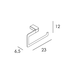Toallero anilla modelo YASS acabado oro cepillado - Imagen 2