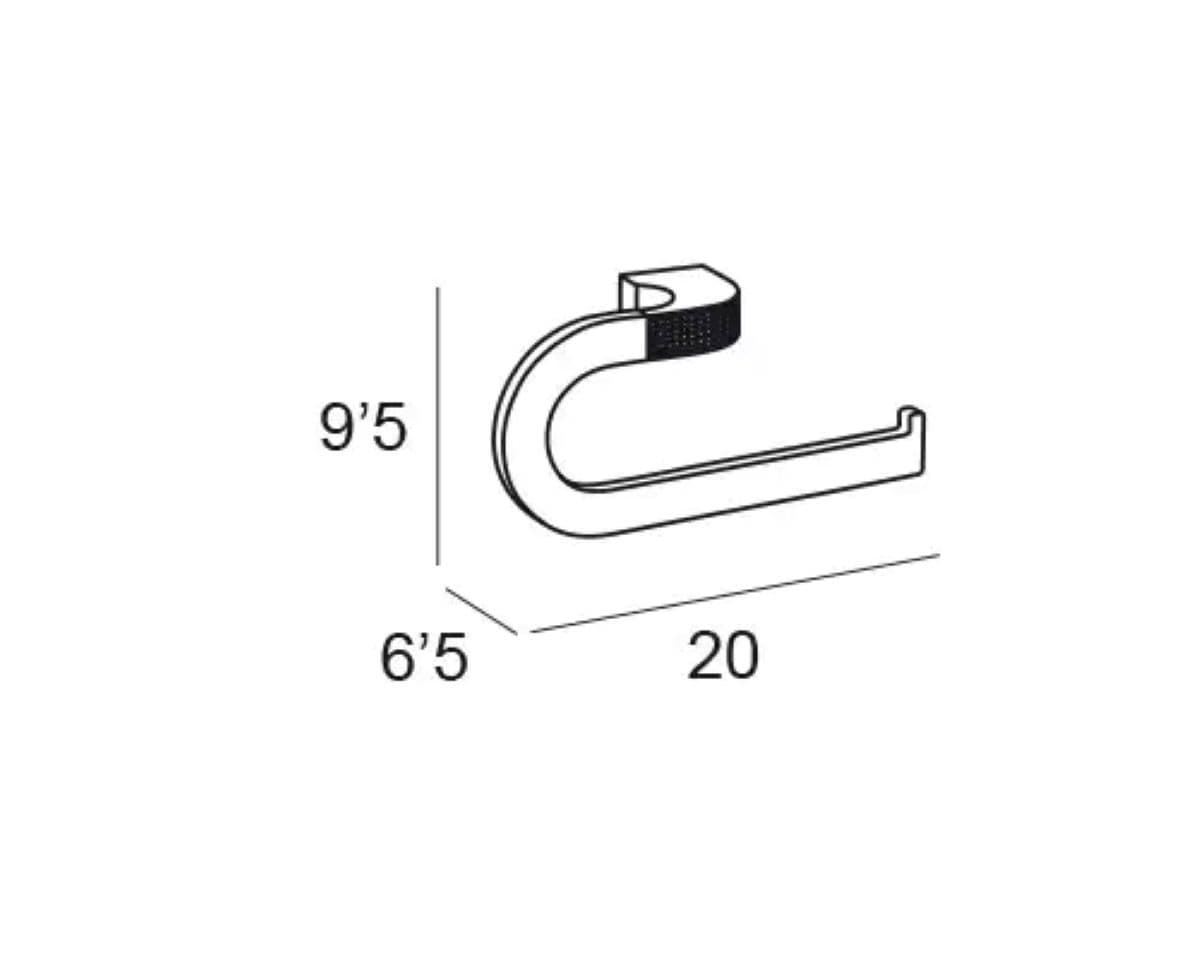 Toallero anilla pequeña serie CARMEN acabado cromo + Swarovski blanco - Imagen 2