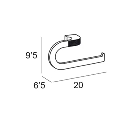 Toallero anilla pequeña serie CARMEN acabado cromo + Swarovski oro - Imagen 2
