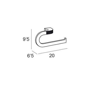 Toallero anilla pequeña serie CARMEN acabado cromo + Swarovski oro - Imagen 2