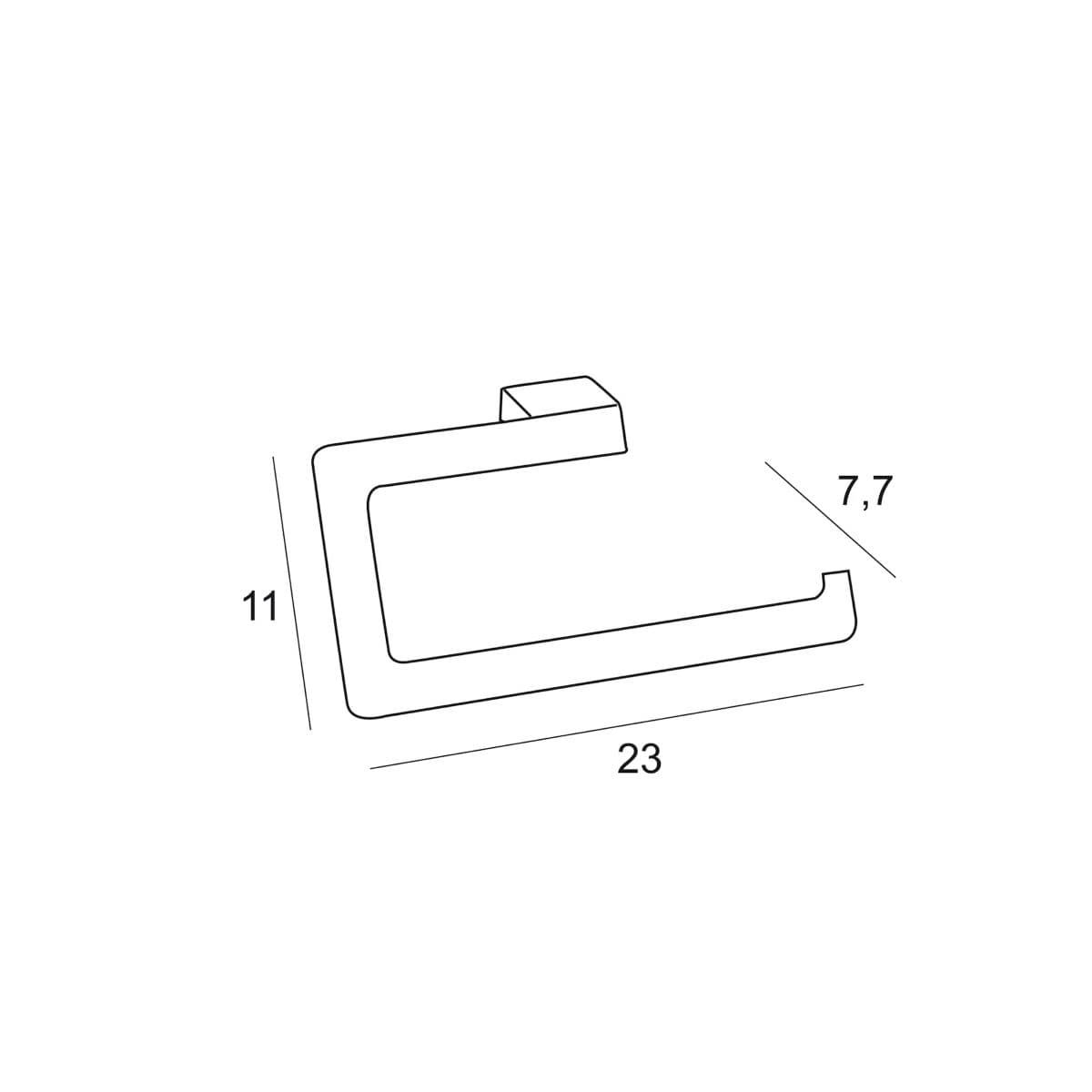 Toallero anilla serie MARINA acabado cromo - Imagen 2