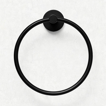 Toallero anilla serie NEO acabado negro mate - Imagen 1