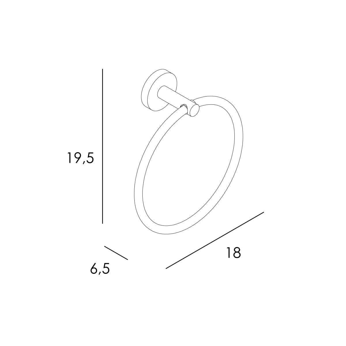 Toallero anilla serie NEO acabado negro mate - Imagen 2