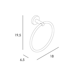 Toallero anilla serie NEO acabado pulido brillo - Imagen 2