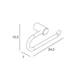 Toallero anilla serie PUNT acabado cromo - Imagen 2