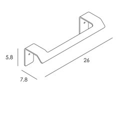 Toallero anilla serie SLIM acabado blanco mate - Imagen 2