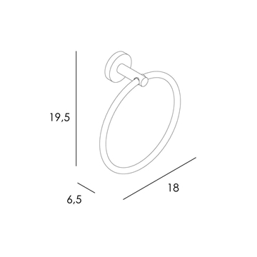Toallero de anilla serie NEO acabado negro mate - Imagen 2
