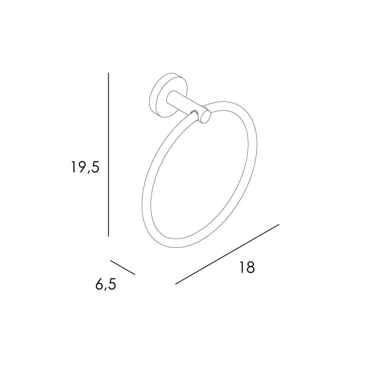 Toallero de anilla serie NEO acabado pulido brillo - Imagen 2