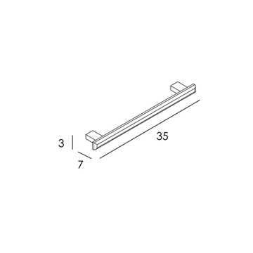 Toallero de barra 35 cm serie NATURA acabado madera y cromo - Imagen 2