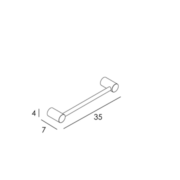 Toallero de barra 35 cm serie PUNT acabado cromo - Imagen 2