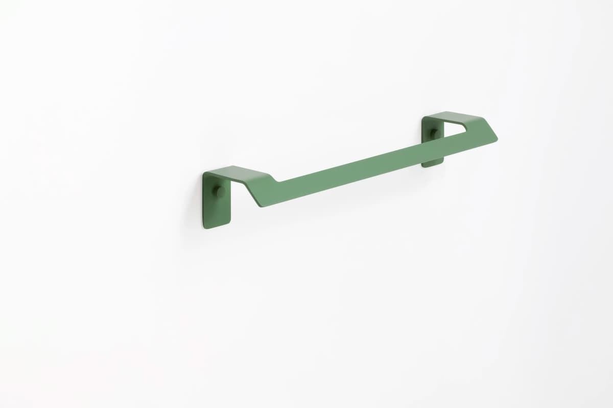 Toallero de barra 35 cm serie SLIM acabado verde reseda - Imagen 1