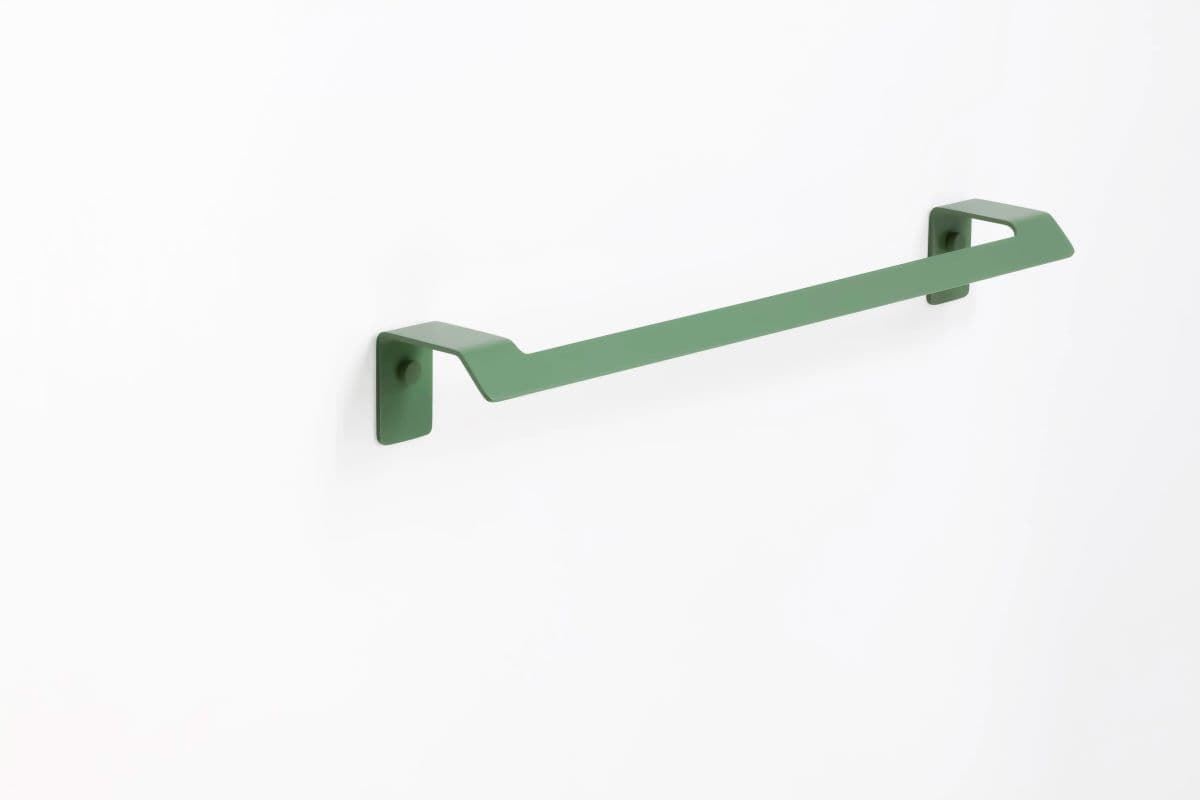Toallero de barra 45 cm serie SLIM acabado verde reseda - Imagen 1