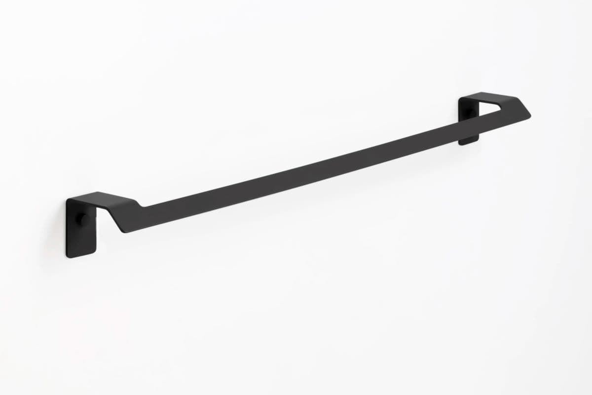 Toallero de barra 60 cm serie SLIM acabado negro mate - Imagen 1