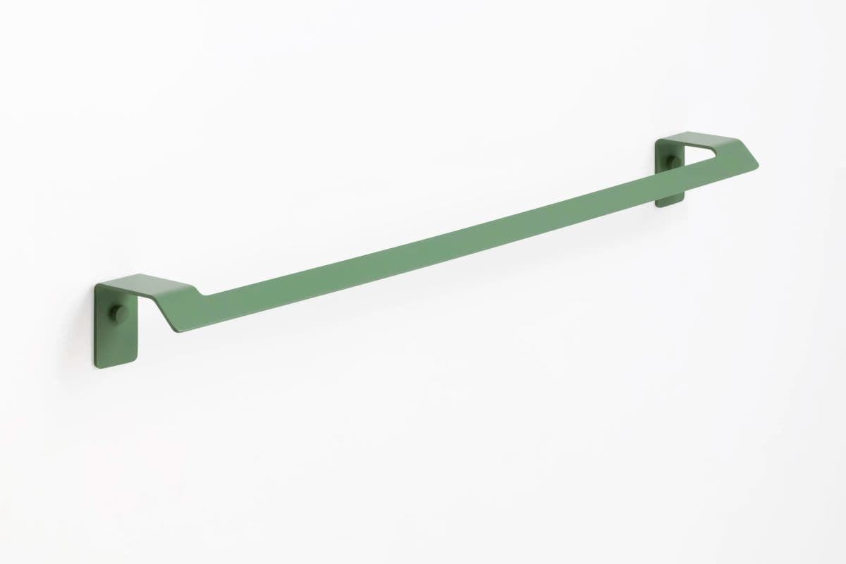 Toallero de barra 60 cm serie SLIM acabado verde reseda - Imagen 1