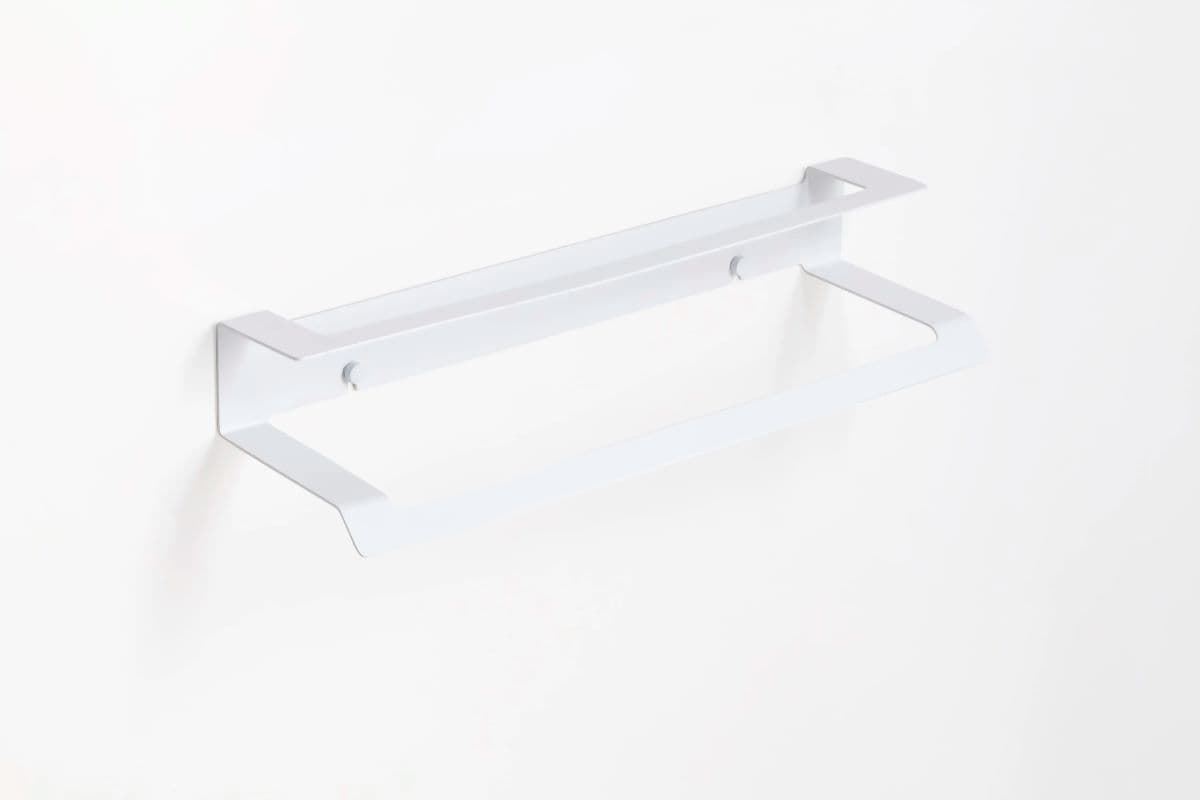 Toallero doble 37 cm serie SLIM blanco mate - Imagen 1