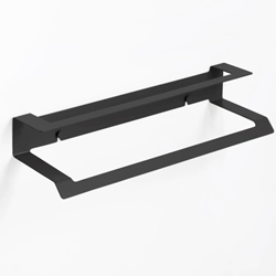 Toallero doble 37 cm serie SLIM negro mate - Imagen 1