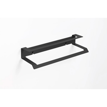 Toallero doble 37 cm serie SLIM negro mate - Imagen 1