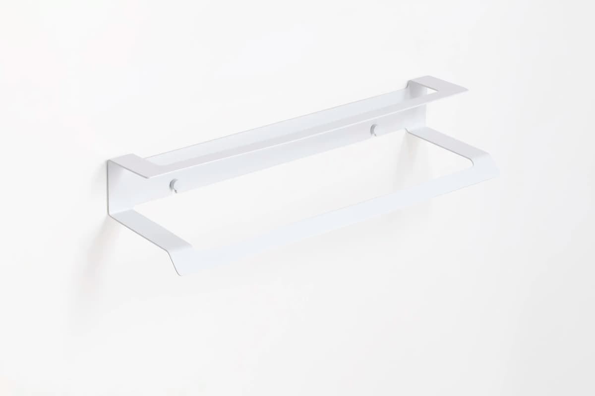 Toallero doble 45 cm serie SLIM blanco mate - Imagen 1