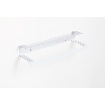 Toallero doble 45 cm serie SLIM blanco mate - Imagen 1