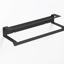 Toallero doble 45 cm serie SLIM negro mate - Imagen 1