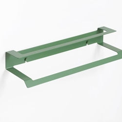 Toallero doble 45 cm serie SLIM verde reseda - Imagen 1