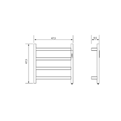 Toallero eléctrico acabado blanco - Imagen 2