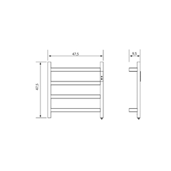 Toallero eléctrico acabado negro mate - Imagen 2