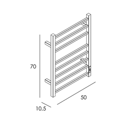 Toallero eléctrico acabado pulido brillo - Imagen 2