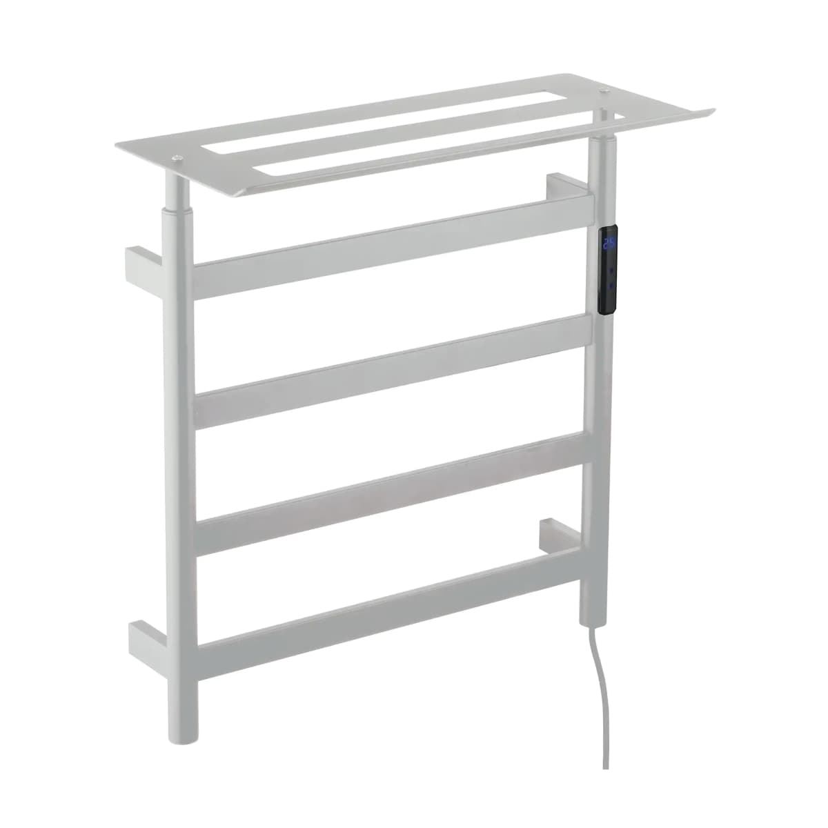 Toallero eléctrico con repisa acabado blanco - Imagen 1